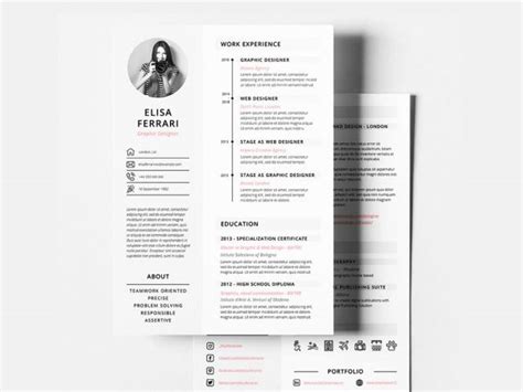 Free Creative Resume / CV Template With Two Pages in 2025 - ResumeKraft