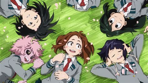 Uraraka Ochako And Tsuyu Asui And Jirou Kyouka And Ashido Mina My Hero ...