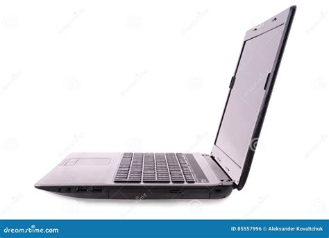 Laptop on white stock photo. Image of modern, touchpad - 85557996