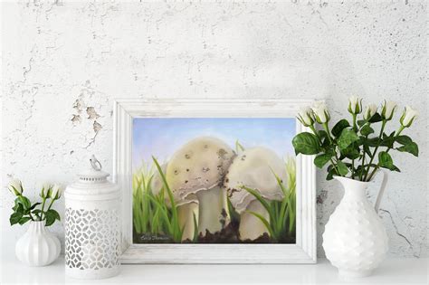 Toadstool Art PRINT of an Original Painting of Three Colorful - Etsy