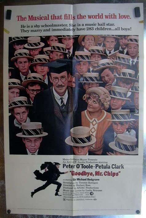 Goodbye Mr Chips 1970 one-sheet movie poster Peter O'Toole Petula Clark