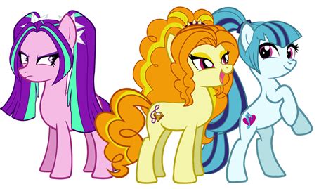 MLP - Dazzlings (Earth Pony forms) by Moheart7 on DeviantArt