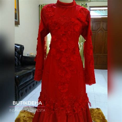 Gaun Merah - Butik | Jahit | Pesan | Jual | Baju | Gaun | Gamis | Pesta | Pengantin | Nikah ...