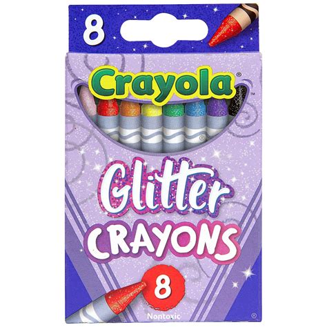 Crayola Crayons Glitter 8pk | The Reject Shop