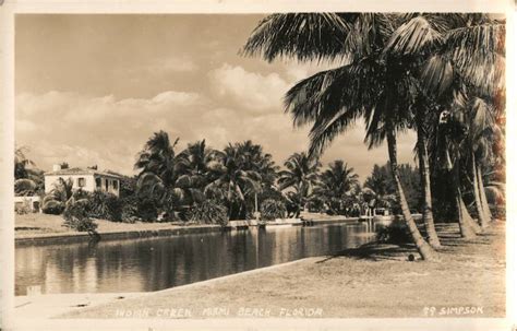 Indian Creek Miami Beach, FL Simpson Postcard