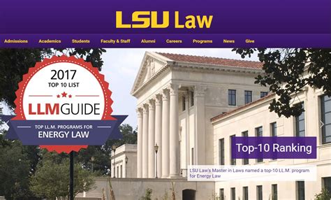 LSU Featured in LLM GUIDE’s Top Ten Lists for 2017 | LSU Law Worldwide