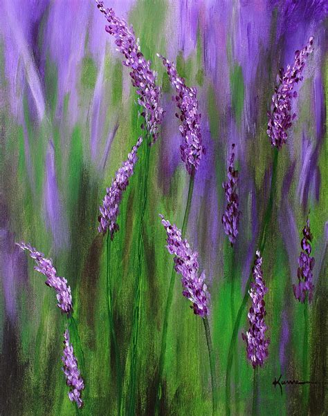 Lavender Garden Painting by Kume Bryant