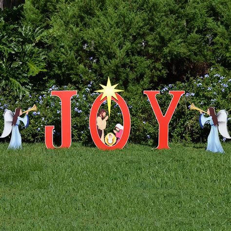 Joy Nativity Printed Yard Sign | Outdoor Nativity Sets