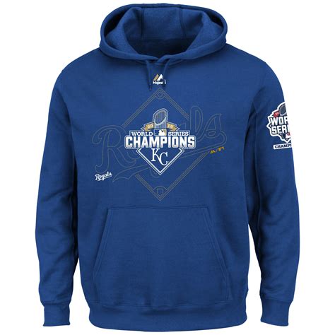 Kansas City Royals Majestic 2015 World Series Champions Infielder Hoodie - Royal