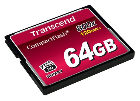 64GB Transcend 800X CompactFlash Memory Card 120MB/sec