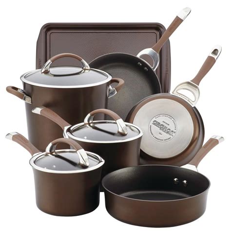 Circulon Ultimum Forged Aluminum Nonstick Cookware, 11-Piece Set, Black 10983 - The Home Depot