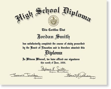 Create High School Diploma | planner template free