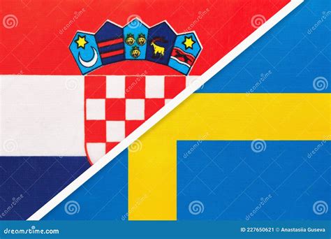 Croatia and Sweden, Symbol of Country. Croatian Vs Swedish National Flags Stock Illustration ...
