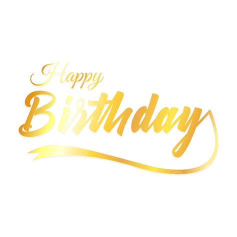 Happy Birthday Golden Text Vector Happy Birthday Happ - vrogue.co