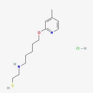 Ethanethiol, 2-(5-(4-methyl-2-pyridyloxy)pentyl)amino-, hydrochloride | C13H23ClN2OS | CID ...