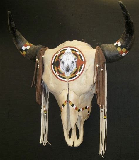 Native American Bison | buffalo skull depicting sacred native american ...