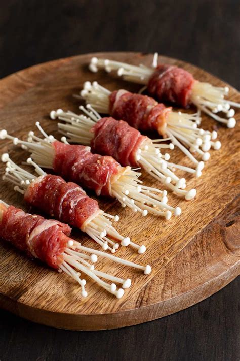 Easy Enoki Beef Rolls - Japanese Appetiser | Wandercooks