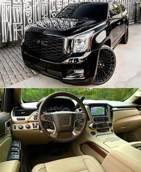 Black Yukon Denali Mocha Interior Custom Wheels RIDICULOUSLY BEAUTIFUL ...