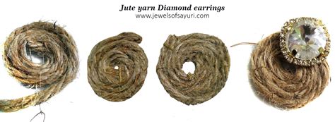 DIY jute yarn diamond earrings - Jewels of Sayuri