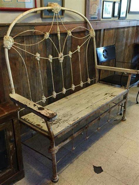 Iron bed frame bench | Muebles reciclados, Muebles de bricolaje, Restauración de muebles