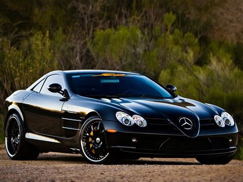 E Car Wallpaper: Mercedes Slr Black Amg Pics 2012