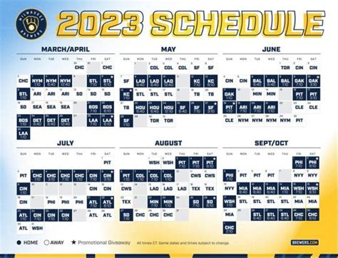 Milwaukee Brewers unveil the 2023 schedule | Sports | wjfw.com