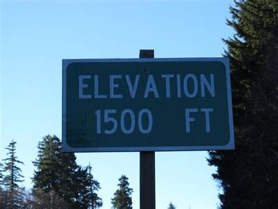 Highway 26 Westbound - Timber Oregon - 1500' - Elevation Signs on ...