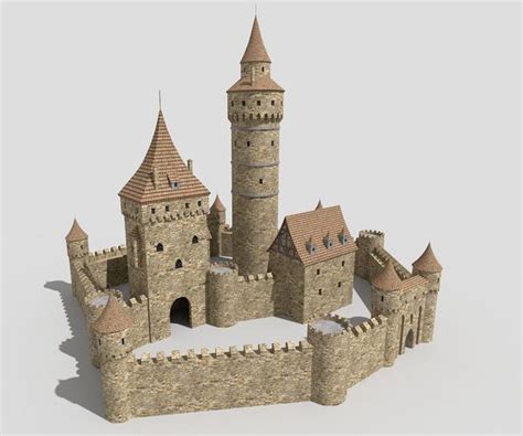 medieval castle 2 | 3D model | Medieval castle, Medieval castle layout ...