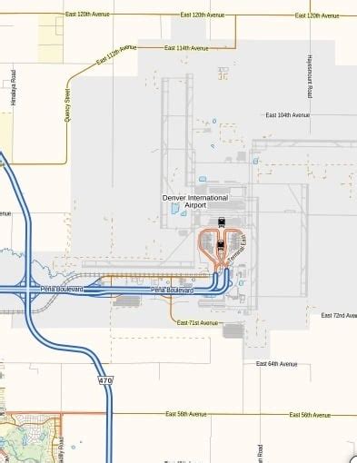 Denver International Airport Map, Colorado