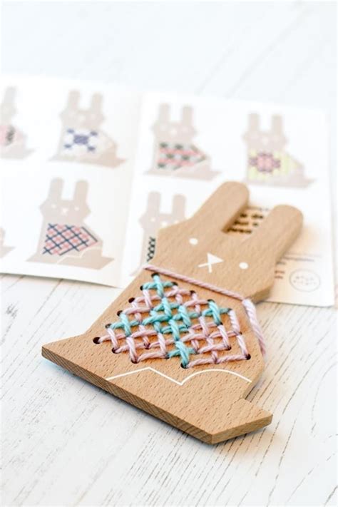 Teach kids to cross stitch with this wood kit by Moon Picnic Wood Projects For Kids, Diy Pallet ...