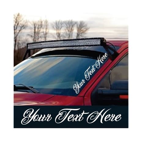 Windshield Banner - Custom Text Windshield Decal Sticker - Custom Sticker Shop®