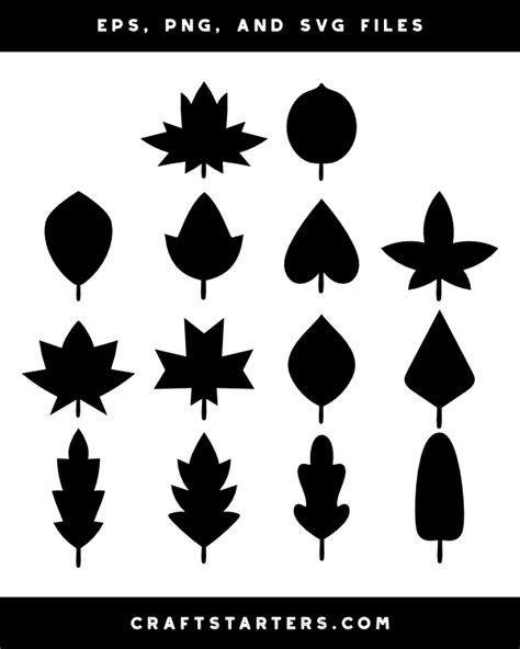 Simple Fall Leaf Silhouette Clip Art