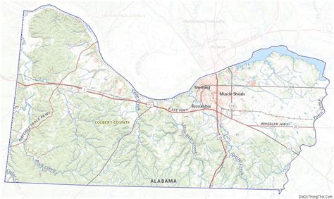 Map of Colbert County, Alabama - Thong Thai Real