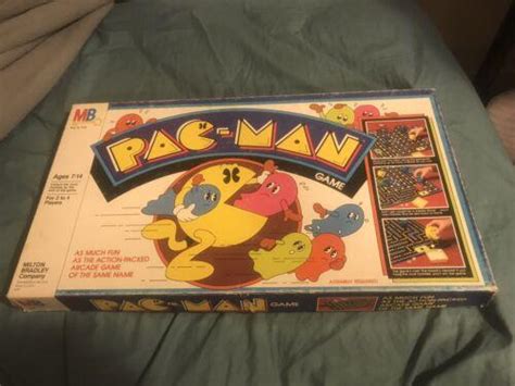 Vintage 1980's Retro Pac Man Pacman Arcade Board Game Milton Bradley ...