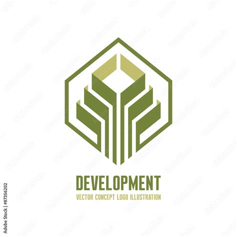 Development - vector logo concept illustration for business company. Vector logo template ...