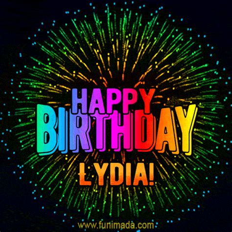 New Bursting with Colors Happy Birthday Lydia GIF and Video with Music ...