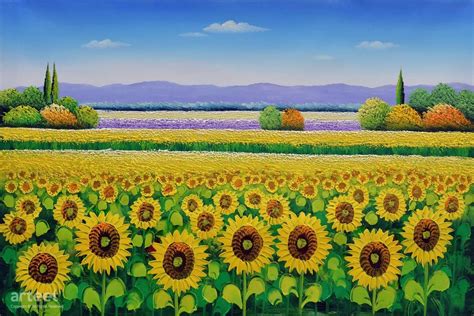 Sunflower Fields | Oil painting trees, Sunflower fields, Art paintings ...