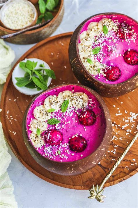 Creamy Dragon Fruit Smoothie Bowl | Little Sunny Kitchen