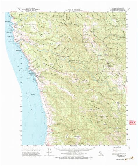 Navarro, California 1961 (1967) USGS Old Topo Map 15x15 Quad - OLD MAPS