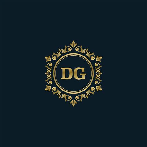 Letter DG logo with Luxury Gold template. Elegance logo vector template ...