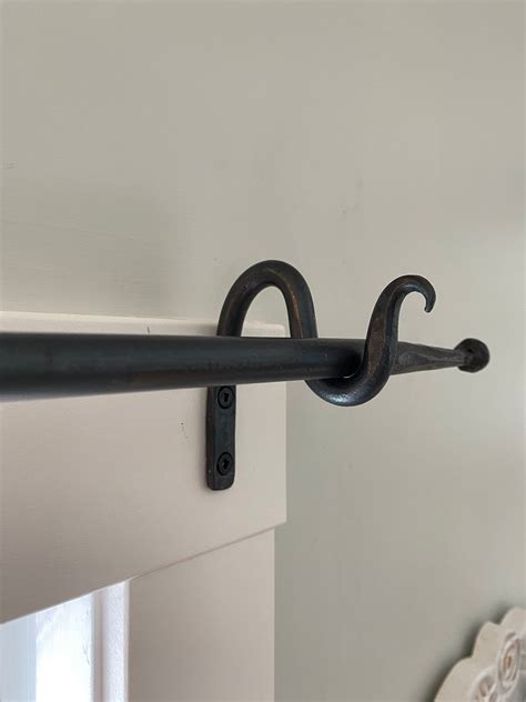 Hand Forged Curtain Rod Bracket Curtain Rod Hook Curtain Rod - Etsy