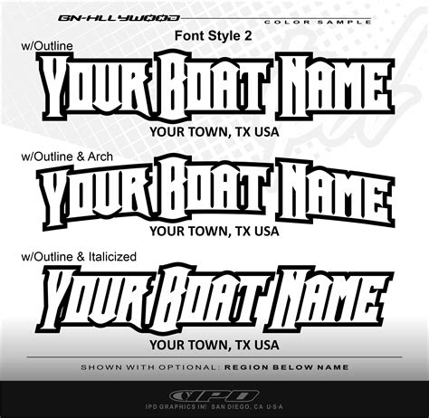 Lettering for Boats, Custom Boat Name Decals (Hollywood Style) - IPD ...