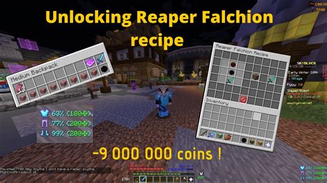 Unlocking reaper Falchion recipe ! [Hypixel Skyblock] part 2 - YouTube