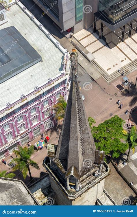 Manizales Cathedral Tower editorial photo. Image of style - 96536491