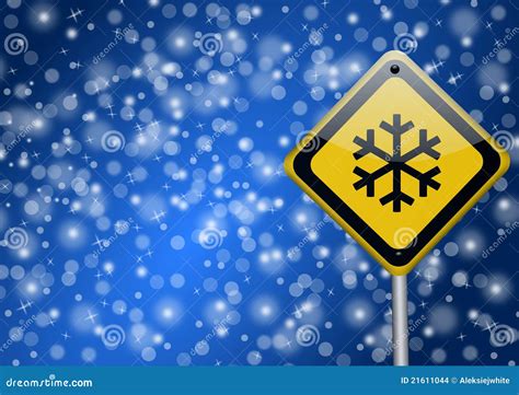 Snow - road sign stock illustration. Illustration of christmas - 21611044