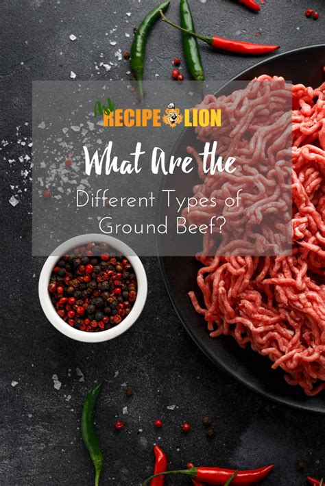 What Are the Different Types of Ground Beef? | RecipeLion.com