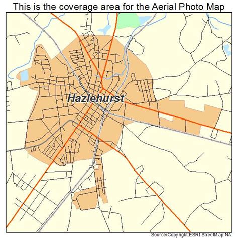 Aerial Photography Map of Hazlehurst, GA Georgia