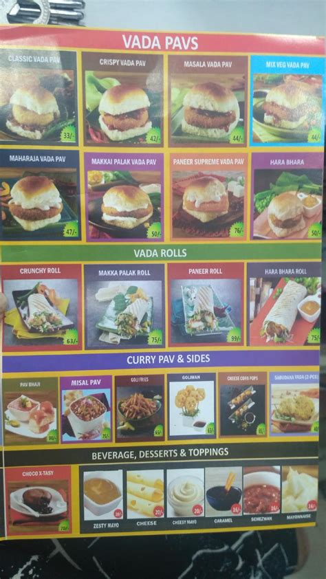 Menu at GOLI VADA PAV, Bahraich