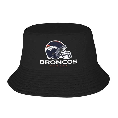 Broncos Football Team Customized Men's and Women's Fisherman Hats, Foldable Double-Sided ...