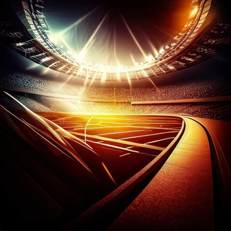 Premium Photo | Sports competition stadium background light